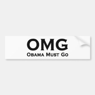 Autocollant De Voiture Obama doit aller anti Obama