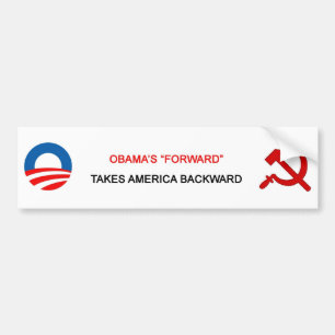 Autocollant De Voiture Obama "en avant" prend le pare-chocs de l'Amériqu