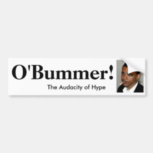 Autocollant De Voiture Obama est O'bummer - customisé