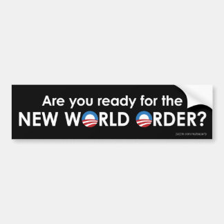 Autocollant De Voiture Obama et le nouvel ordre mondial