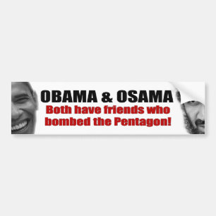 Autocollant De Voiture Obama et Osama