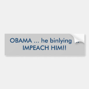 Autocollant De Voiture OBAMA… il binlying… L'ATTAQUENT ! !