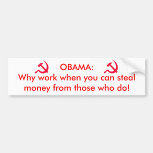 Autocollant De Voiture Obama le communiste