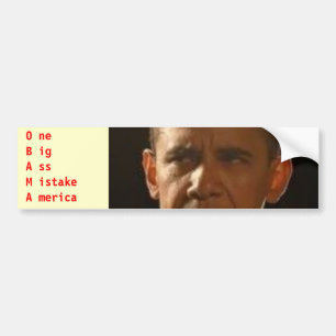 Autocollant De Voiture obama, merica d'istakeA de l'ig A solides solubles