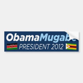 Autocollant De Voiture Obama Mugabe 2012