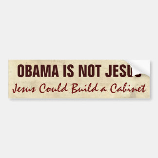 Autocollant De Voiture Obama n'est pas politique drôle de Jésus