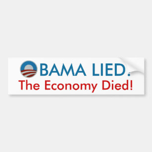 Autocollant De Voiture Obama s'est trouvé l'économie est mort adhésif