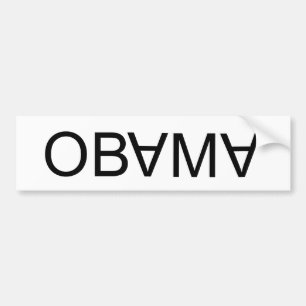 Autocollant De Voiture OBAMA upside-down, vers le bas, vers le bas !