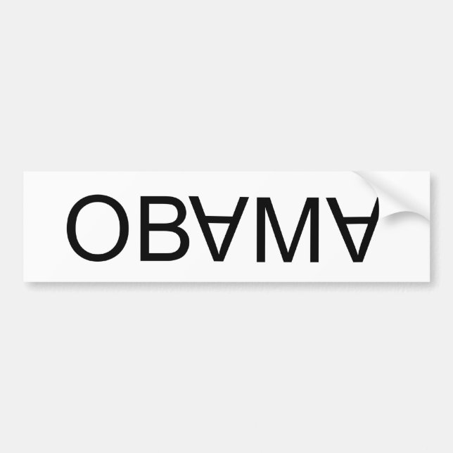 Autocollant De Voiture OBAMA upside-down, vers le bas, vers le bas ! (Devant)