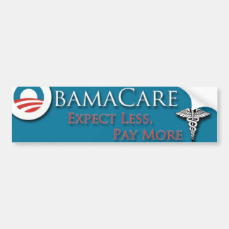 Autocollant De Voiture Obamacare attendent moins de Paymore