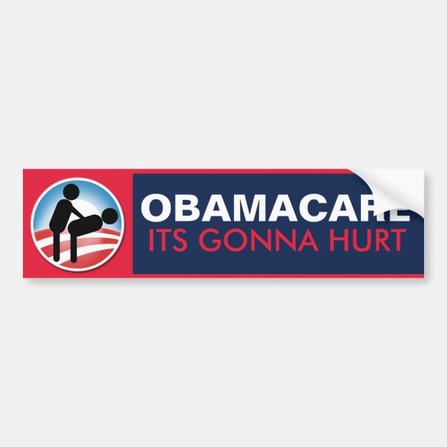 Autocollant De Voiture Obamacare, ça va faire mal (Devant)