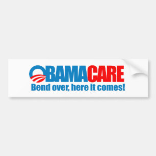 Autocollant De Voiture Obamacare - courbure ici elle vient
