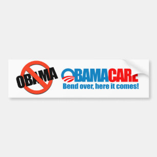 Autocollant De Voiture Obamacare - courbure ici elle vient
