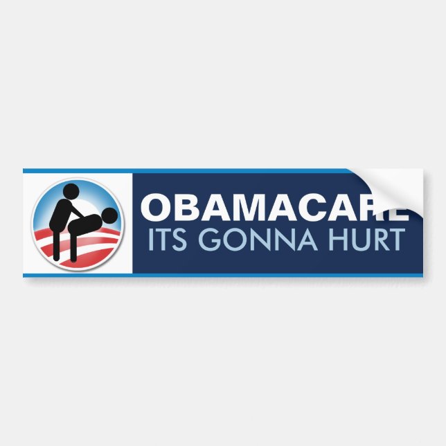 Autocollant De Voiture Obamacare son aller blesser (Devant)
