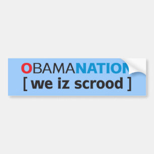 Autocollant De Voiture OBAMANATION - nous est scrood