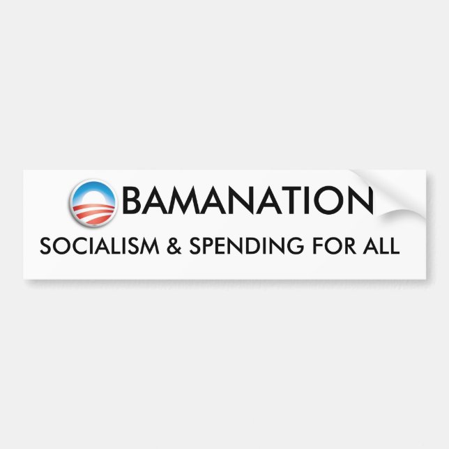 Autocollant De Voiture ObamaNation - socialisme et dépense pour tous (Devant)