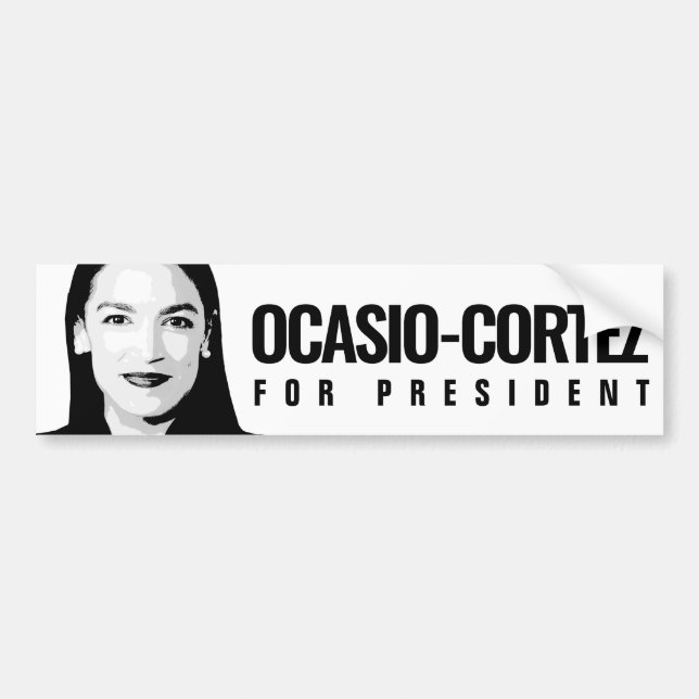 Autocollant De Voiture Ocasio-Cortez, président (Devant)