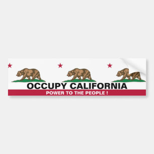 AUTOCOLLANT DE VOITURE OCCUPER LE POUVOIR CALIFORNIEN AU PEUPLE