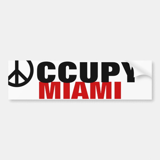 AUTOCOLLANT DE VOITURE OCCUPER MIAMI (Devant)