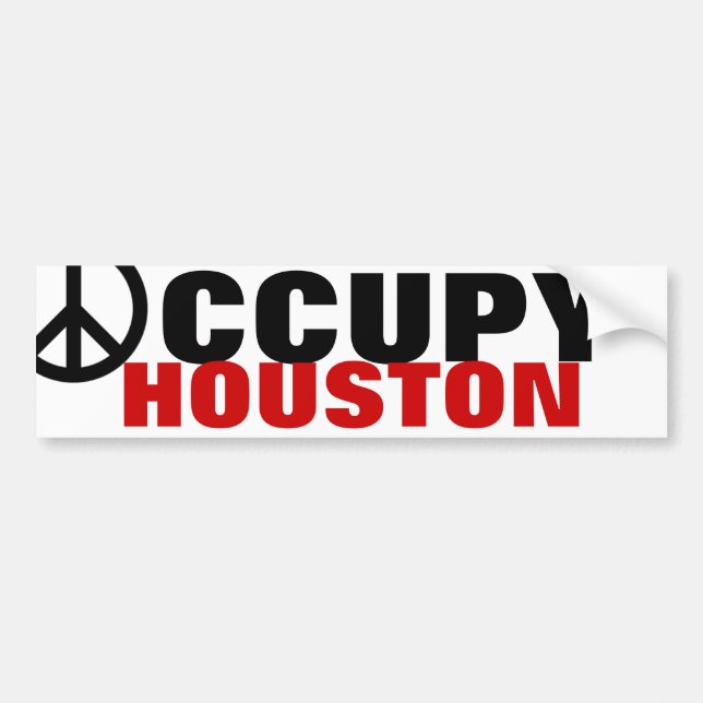 AUTOCOLLANT DE VOITURE OCCUPY HOUSTON (Devant)