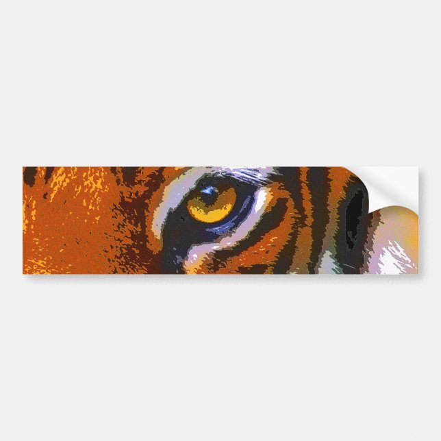 AUTOCOLLANT DE VOITURE OEIL DE TIGRE (Devant)