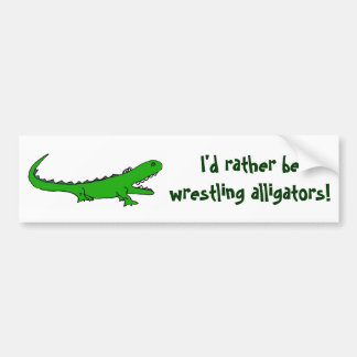 Autocollant De Voiture OH je lutterais plutôt le pare-chocs d'alligators
