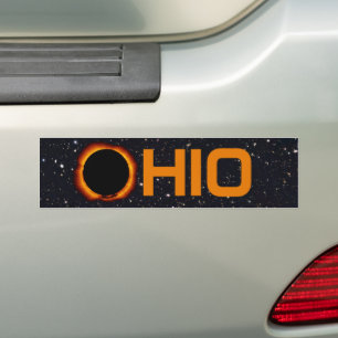 Autocollant De Voiture Ohio 2024 Total Éclipse Solaire