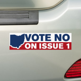 Autocollant De Voiture Ohio Vote Non Sur Le Numéro 1