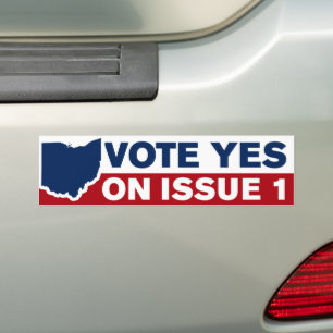 Autocollant De Voiture Ohio Vote Oui Sur Le Numéro 1