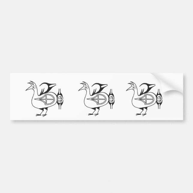 Autocollant De Voiture Oiseau d'eau de San Idelfonso (Devant)