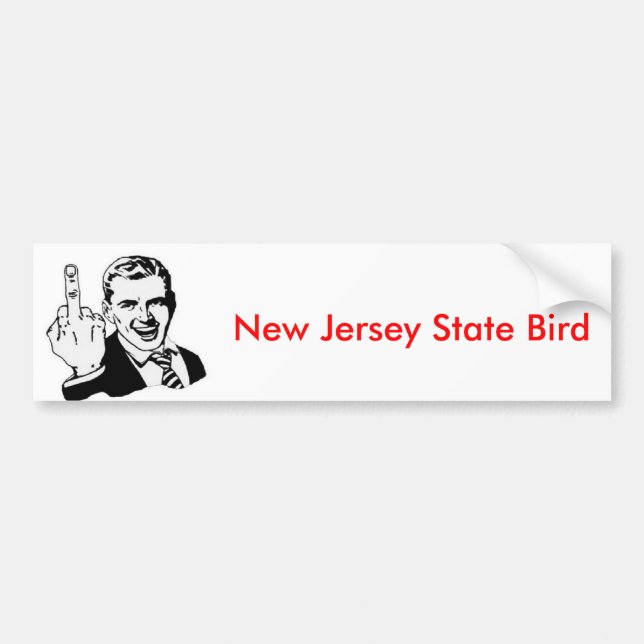 Autocollant De Voiture Oiseau d'état de New Jersey (Devant)