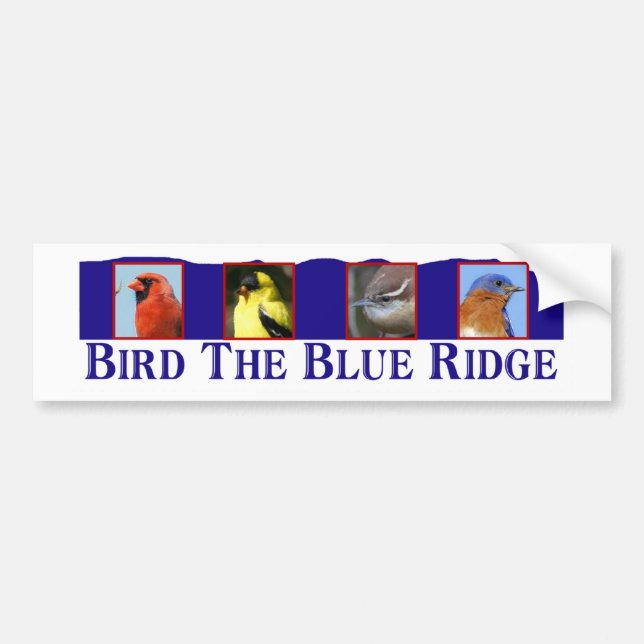 Autocollant De Voiture Oiseau le Ridge bleu (Devant)