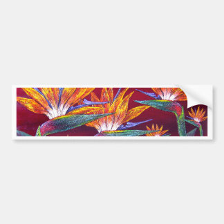 Autocollant De Voiture Oiseaux de la fleur tropicale de paradis - multi