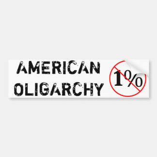 Autocollant De Voiture Oligarchie américaine : NON au 1%