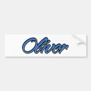 Autocollant De Voiture Oliver Nom bleu Aufkleber Sticker Autoaufkleber