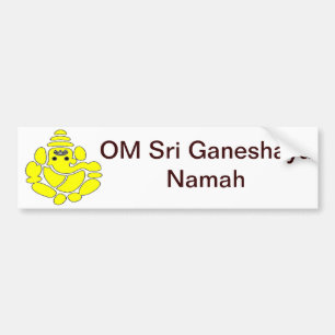 Autocollant De Voiture OM Sri Ganeshaya Namah Bumper Sticker pour réussir