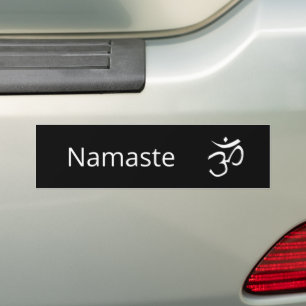 Autocollant De Voiture Om Symbole Namaste Spirituel Noir Blanc