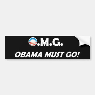 Autocollant De Voiture OMG ! Obama doit aller !