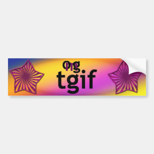 Autocollant De Voiture OMG ! tgif