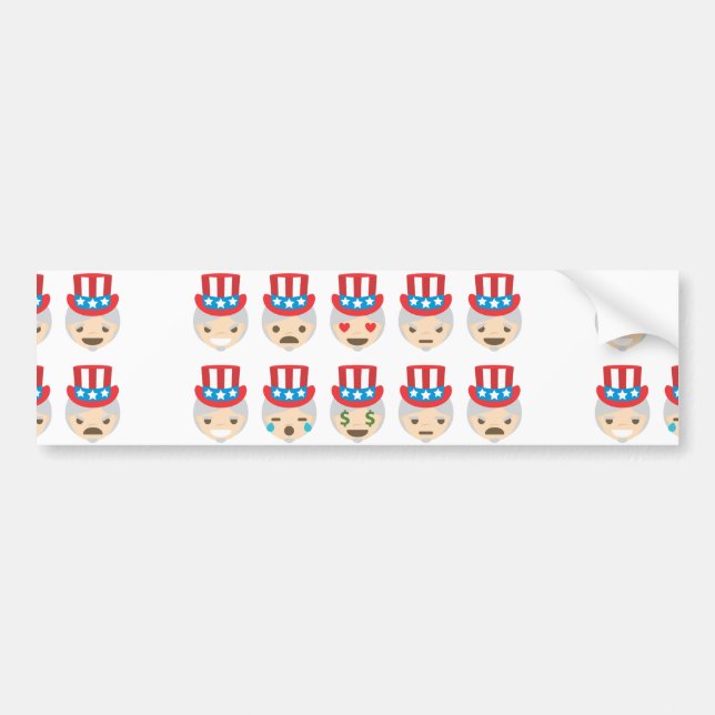 Autocollant De Voiture oncle sam emoji (Devant)