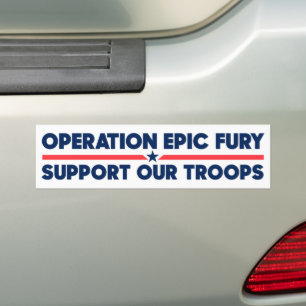 Autocollant De Voiture Opération Fury Épique Soutien à Nos Troupes Guerre