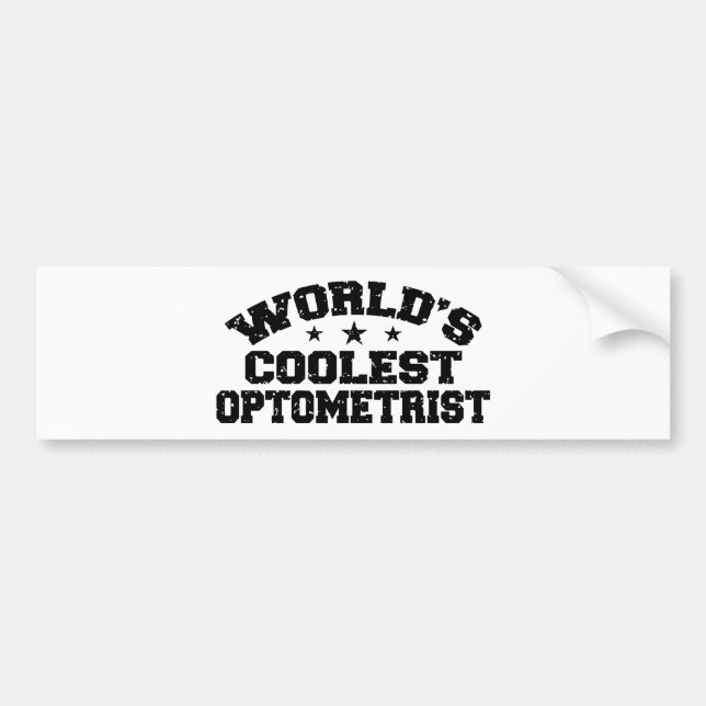 Autocollant De Voiture Optométriste le plus froid du monde (Devant)