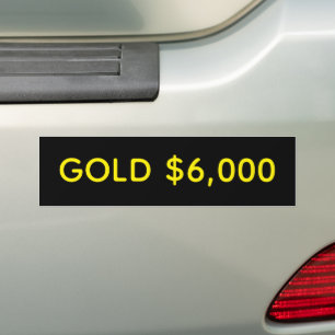Autocollant De Voiture Or $6 000 Célébration du marché