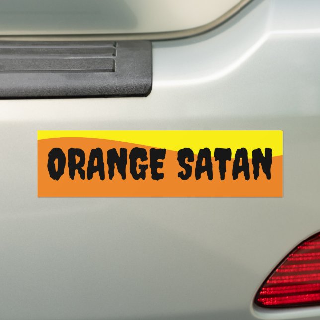 AUTOCOLLANT DE VOITURE ORANGE SATAN (En voiture)