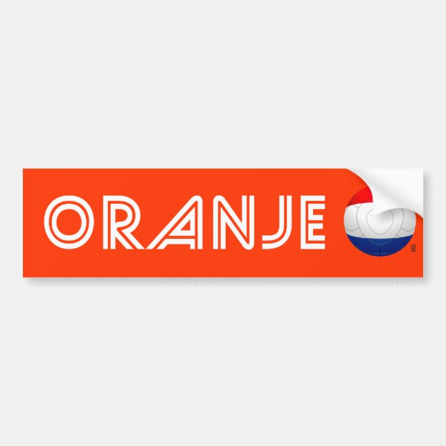 Autocollant De Voiture Oranje - Football Pays-Bas (Devant)