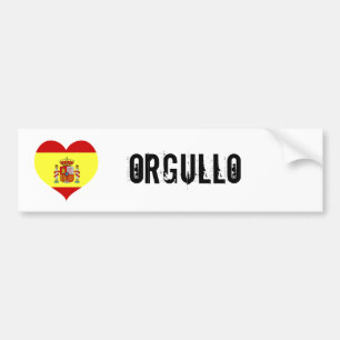 Autocollant De Voiture Orgullo de l'Espagne