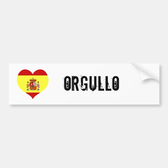 Autocollant De Voiture Orgullo de l'Espagne (Devant)