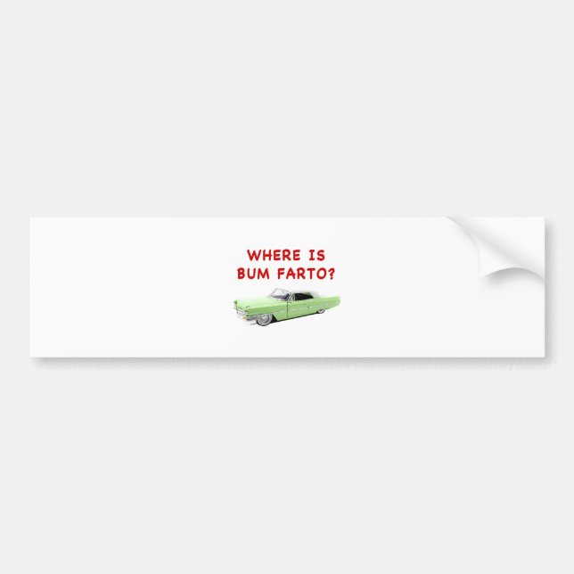 Autocollant De Voiture Où est bum farto ? (Devant)