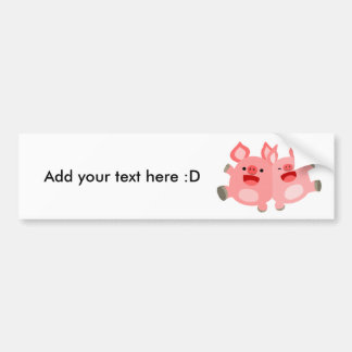 Autocollant De Voiture OUI ! ! Stick de pare-chocs pour cochons de dessin