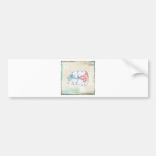 Autocollant De Voiture Ours polaires Couple